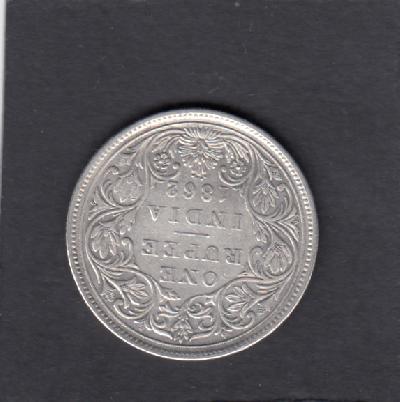 Beschrijving: 1 Rupee VICTORIA